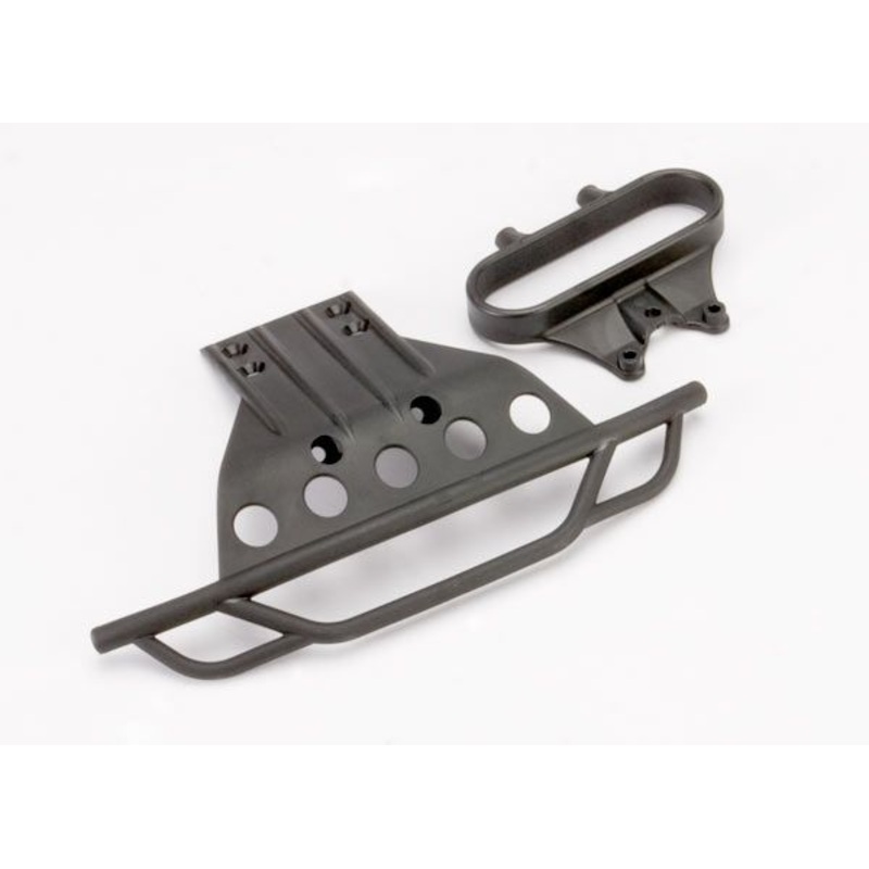 5835 Traxxas Bumper, front/ bumper mount, front (black) 2wd Slash
