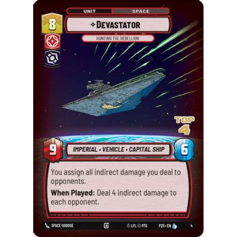 Devastator – Hunting the Rebellion (Top 4) (4) – Organized Play Promos Foil Near Mint