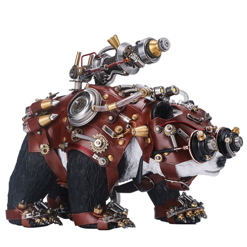Steampunk Panda Sculpture Model Blademaster -FEatet assembled