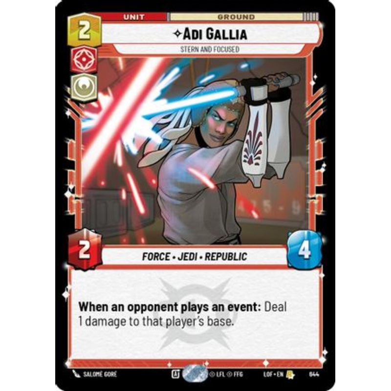 Adi Gallia – Stern and Focused (Foil) (644) – Legends of the Force Foil Near Mint