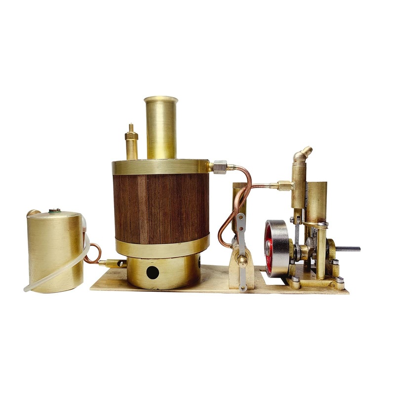 Mini Single-cylinder Steam Engine Set with Boiler for 50cm Ship Model