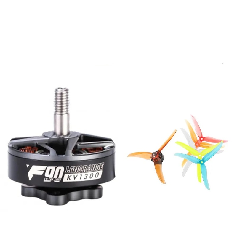T-MOTOR F90 KV1300/KV1500 Motor For Cinelifter X8 Long Range FPV Build, T6143 Propeller orange/red/blue/yellow for F90 Motor orange