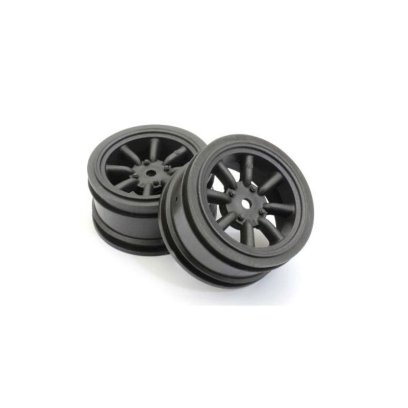 FAH706BK Kyosho 8-Spoke Watanabe Wheel (BlackMetallic/2pcs)