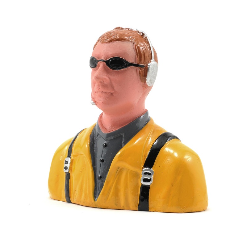 Hangar 9 “Civilian” 1/7 Yellow Pilot Figure w/Headset, Mic, & Sunglasses