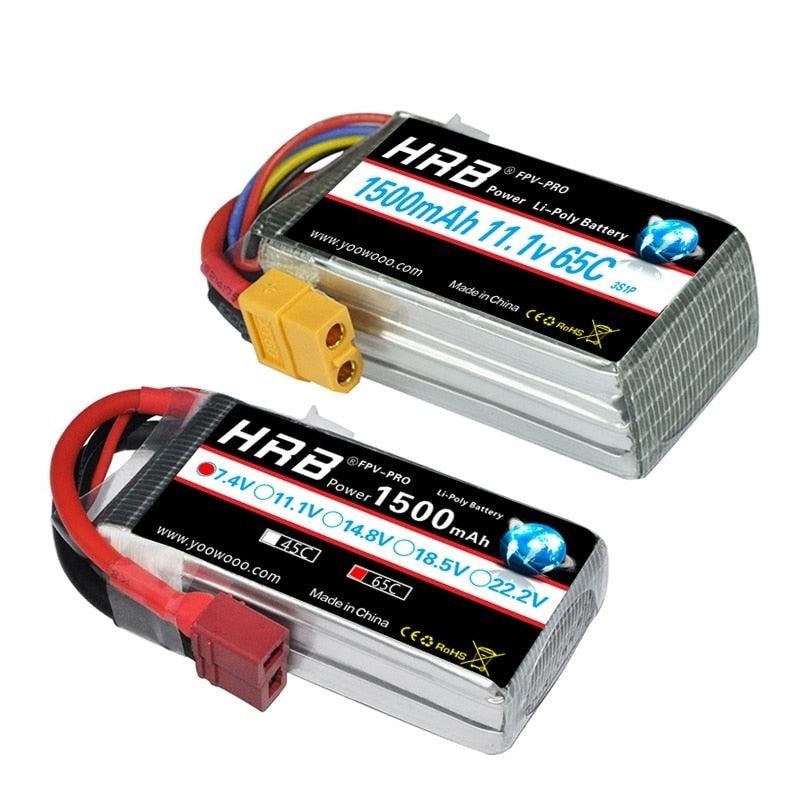 HRB 7.4V 1500mah 11.1V Lipo Battery – 65C 2S 3S T XT60 Deans RC Parts 14.8V 18.5V 22.2V 4S 5S 6S For FPV Drone Racing Airplane Car 1S 3.7V Cell China