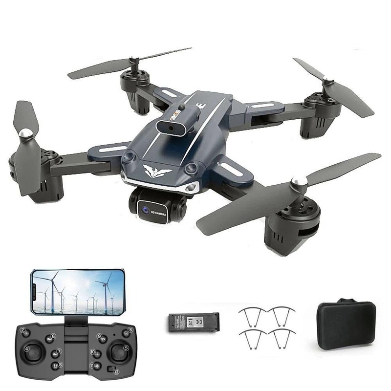 JJRC H109 RC Drone – Professional 4K Dual Camera 4 Side Avoid Obstacle Quadcopter Helicopter Kids RC Toys 360 Degree Flip Headless Orange-A-1Battery