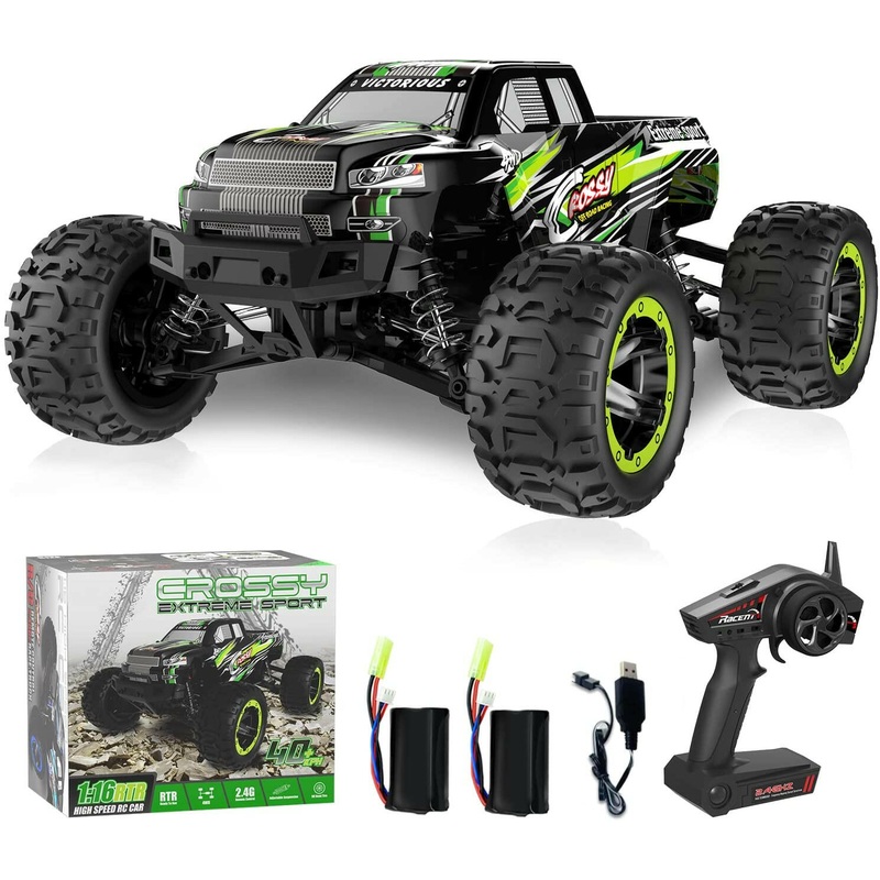RACENT Crossy 1/16 RC Truck 30mph High Speed Racing Remote Control Car Great Gift Green Ready To Run