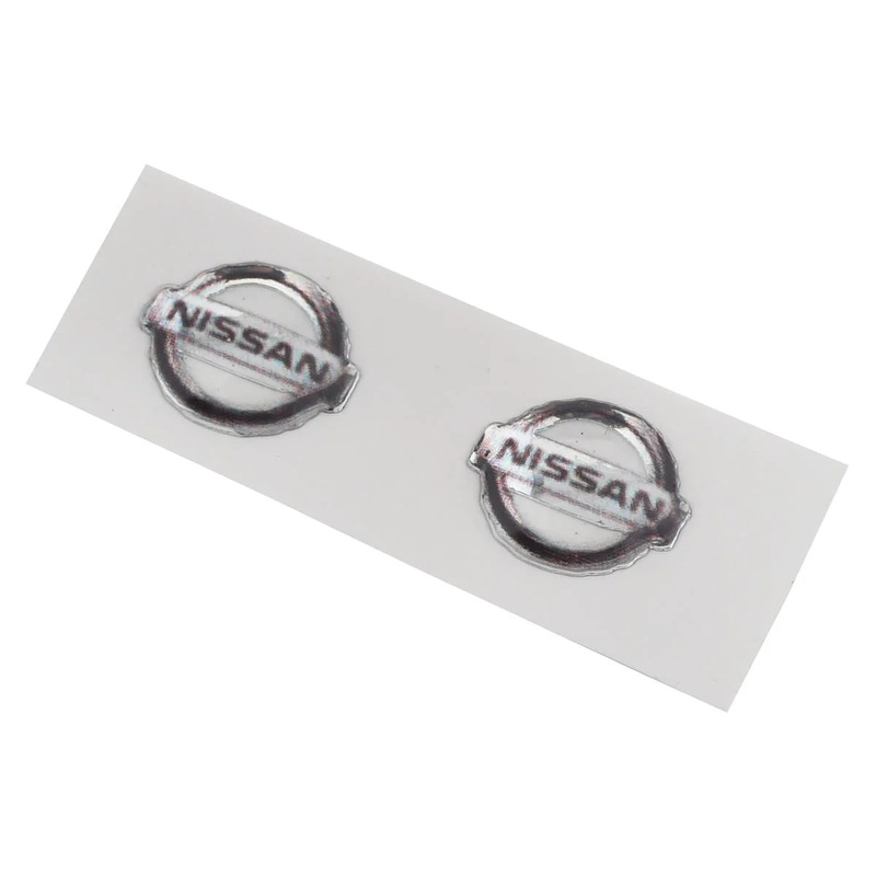 Sideways RC Nissan Badges (2) (Miniature Scale Accessory)