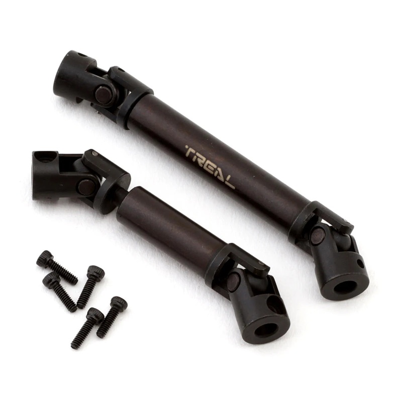 Treal Hobby Axial SCX24 Hardened Steel Driveshaft Set (C10/Jeep/Bronco)