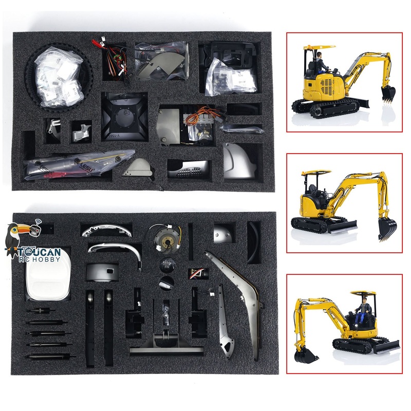 IN STOCK 1/14 RC LESU Metal Hydraulic Aoue-LT5 Tracked Skid-Steer Loader DIY Model Lights Sounds