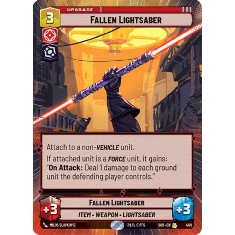 Fallen Lightsaber (Hyperspace) (400) – Spark of Rebellion Foil
