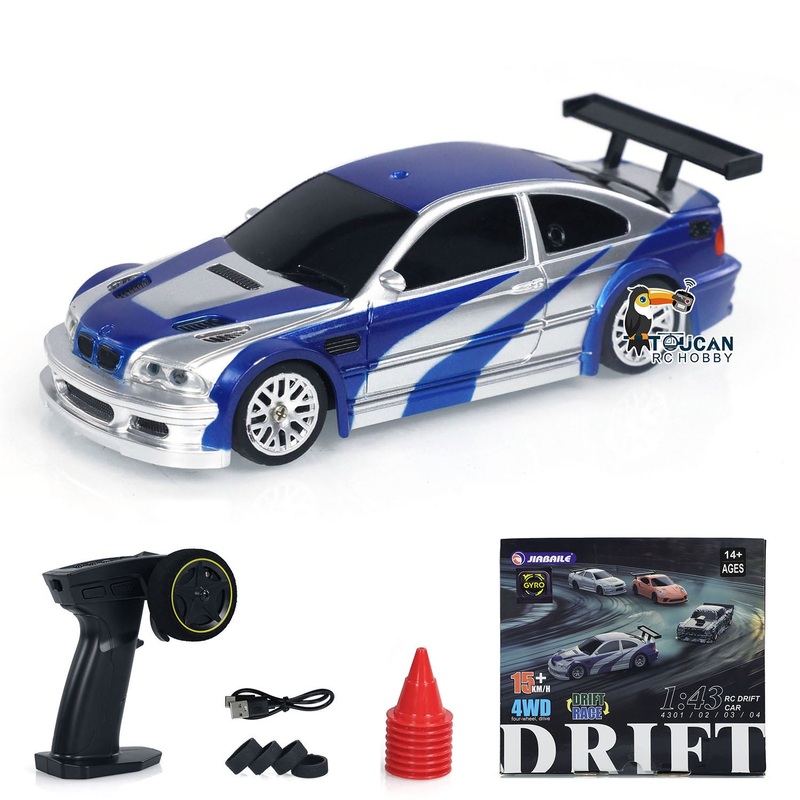UK STOCK RTR RC Race Car Gyro 4*4 Fully Proportional Control Speed Mini Car Toy 1/43