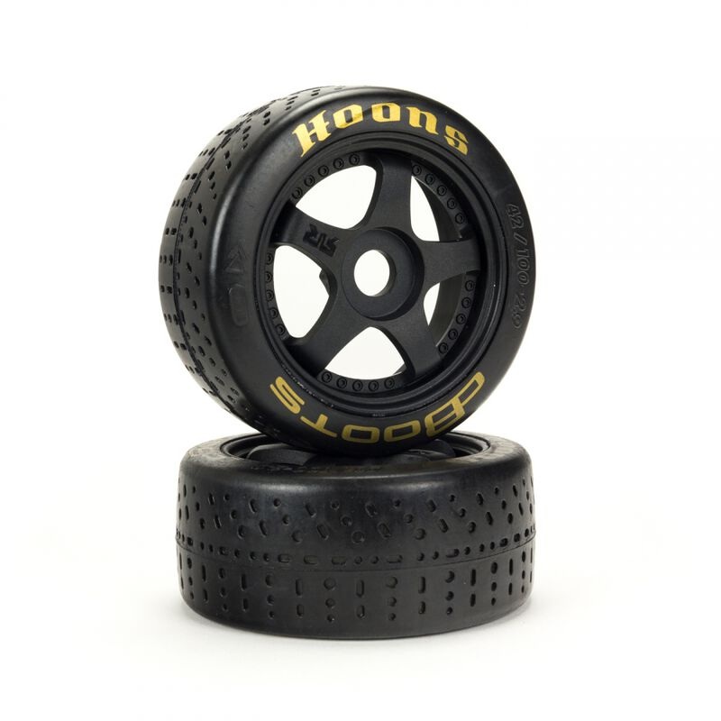 ARA550071 1/7 dBoots Hoons Front 100 Gold Pre-Mounted Belted Tires, 17mm Hex (2): Felony