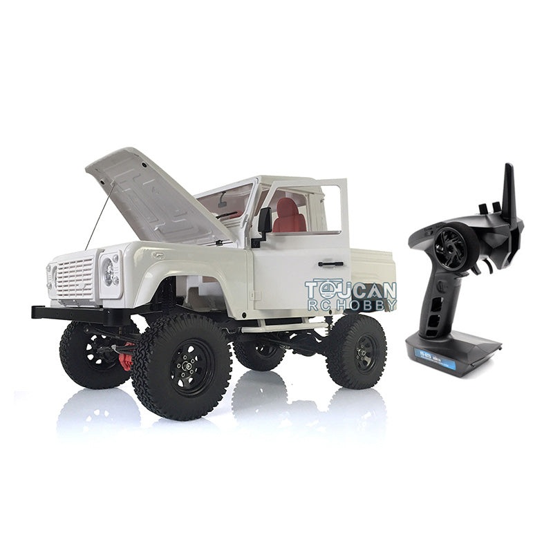 1/10 Scale D90 RC Rock Crawler Car Pickup Metal Chassis ESC Radio Wheel Tires Metal Chassis Light Sound System ESC Servo Motor 1PC Assembled & Unpainted 1/10 D90 Car Shell Body Parts