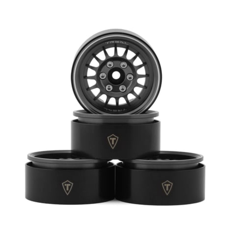 X0041QMN7D  Treal Hobby Type N 1.9″ Multi-Spoke Beadlock Wheels (Grey) (4)