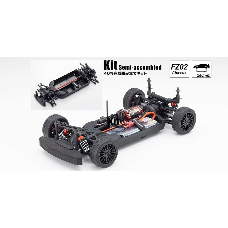 34461c Kyosho EP Fazer Mk2 1/10 Electric Touring Car Rolling Chassis Kit