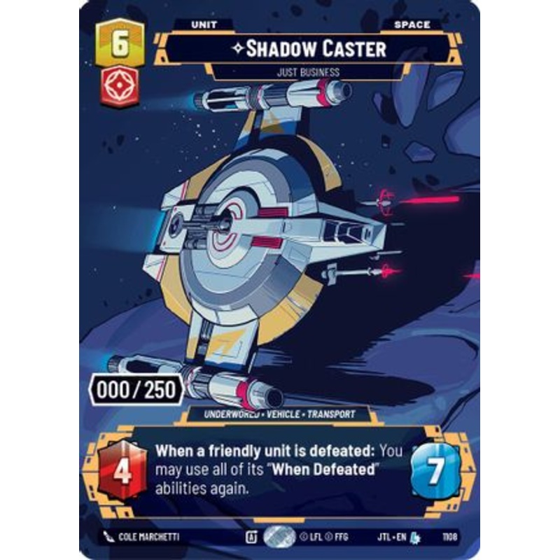 Shadow Caster – Just Business (Serialized) (1108) – Jump to Lightspeed Foil
