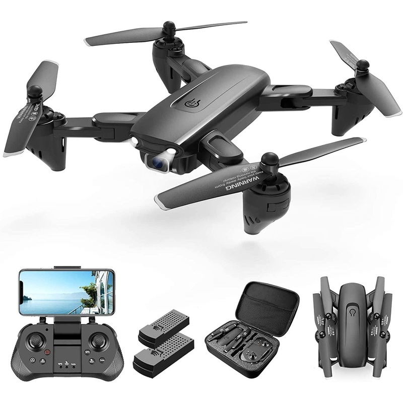 DRONEEYE 4DF6 Drone – with 1080P HD Camera for adults Kids,FPV Live Video RC Quadcopter for Beginners, 2 Batteries,Carrying Case, With Auto Hover,3D Flip,Headless Mode,One Key Start, Waypoint Fly