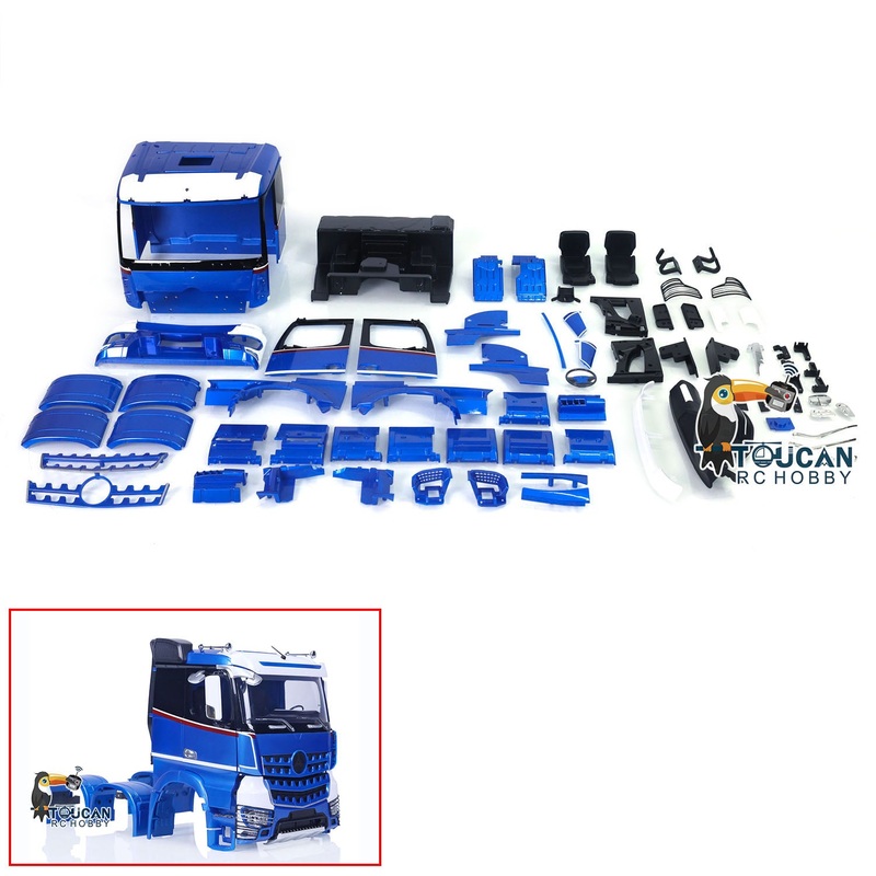 Plastic Cabin Car Body Set Kits for 1/14 6×6 6X4 RC Tractor Radio Controlled Truck Emulated Car Hobby Model Painted