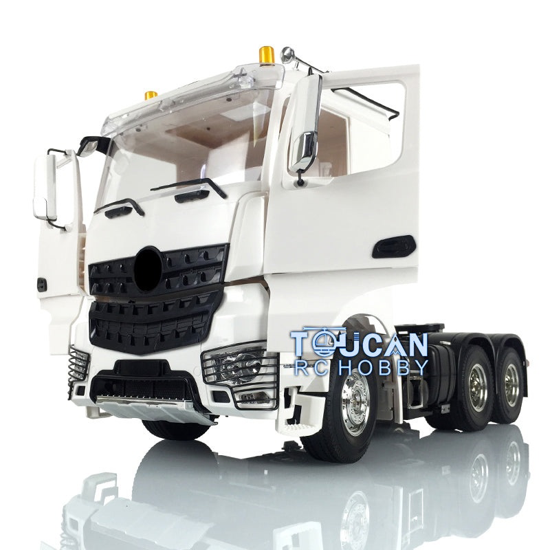 Toucan Hobby 1/14 6*4 Unpainted 3-Axle RC Tractor Radio Contol Truck DIY Car 35T 540 Motor KIT Openable Door Hobby Model 1PC 6X4 Tractor Truck Comes WITH 1PC Motor Only