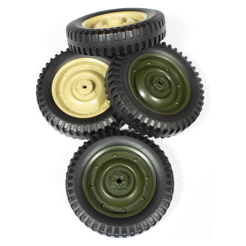 Willys Tires (1 Pair) (Green/Tan) Green