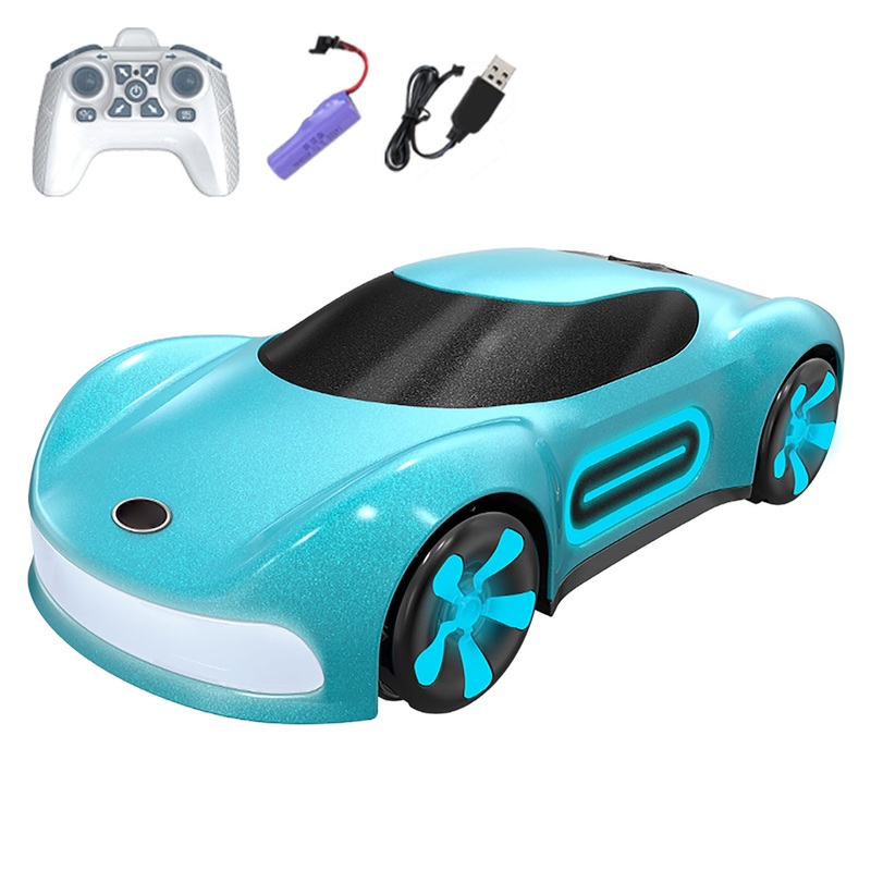1/18 4*4 Remote Control Racing Drift Car 2.4Ghz RC Stunt Car Model Multi Directional Driving Lights Music Spray RTR Battery White