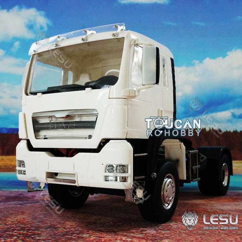 LESU 1/14 Scale TGS 4*2 Remote Controlled Tractor Truck Metal Chassis Model W/ Motor DIY Cabin Car SpareParts Cabin Color