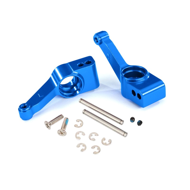 1952X – Traxxas Carriers, stub axle (blue-anodized 6061-T6 aluminum)(rear)(2)