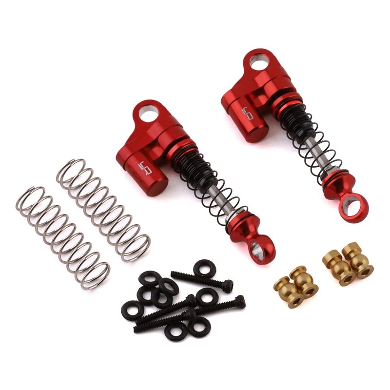 Yeah Racing SCX24 Aluminum Shock (Red) (2)