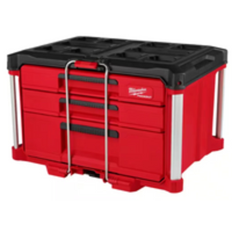 48-22-8447 Milwaukee PACKOUT 3-Drawer Tool Box w/Metal Corners