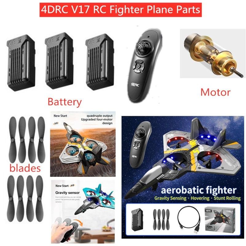 4DRC V17 Airplane Spare Parts Battery/ Blades/Motor 4DRC V17 RC Plane Battery V17 Motor Controller V17 Fighter Toys 2pcs  battery China