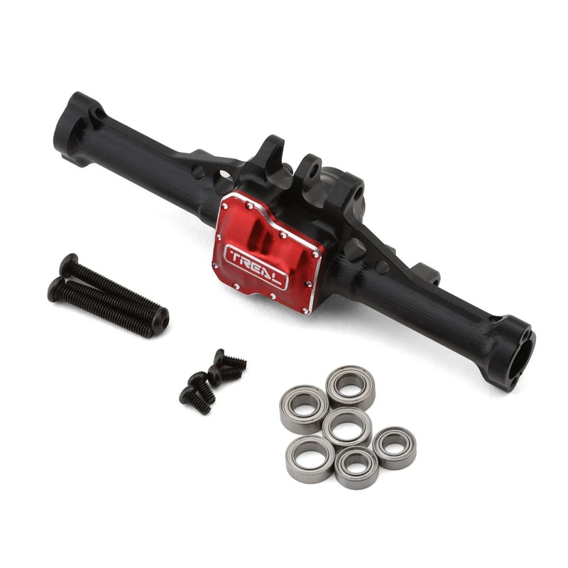 Treal Hobby Aluminum Rear Axle Housing for Traxxas TRX-4M Black