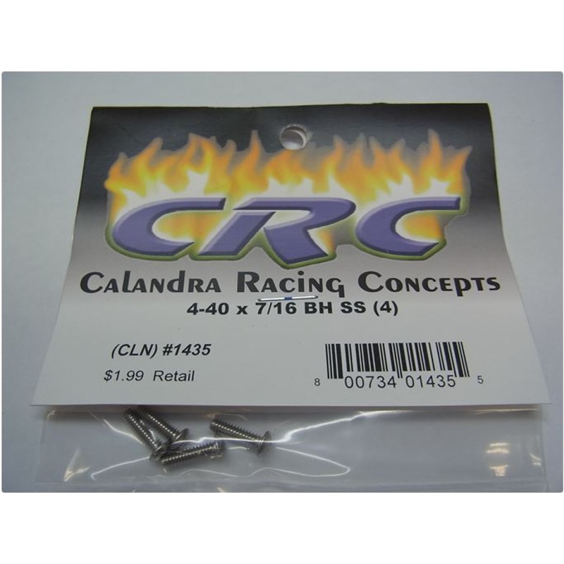 1435 CRC Screws 4-40 x 7/16 BH SS (4)