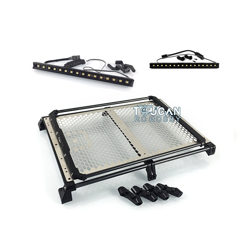 CAPO Multi-functional Roof Rack Luggage Rack Lights 2.8 inch M/T High Performance Tires Wheel Hub for 1/6 SIXER1 RC Crawler Car 1PC Metal Multi-functional Roof Rack & Luggage Rack & Lights