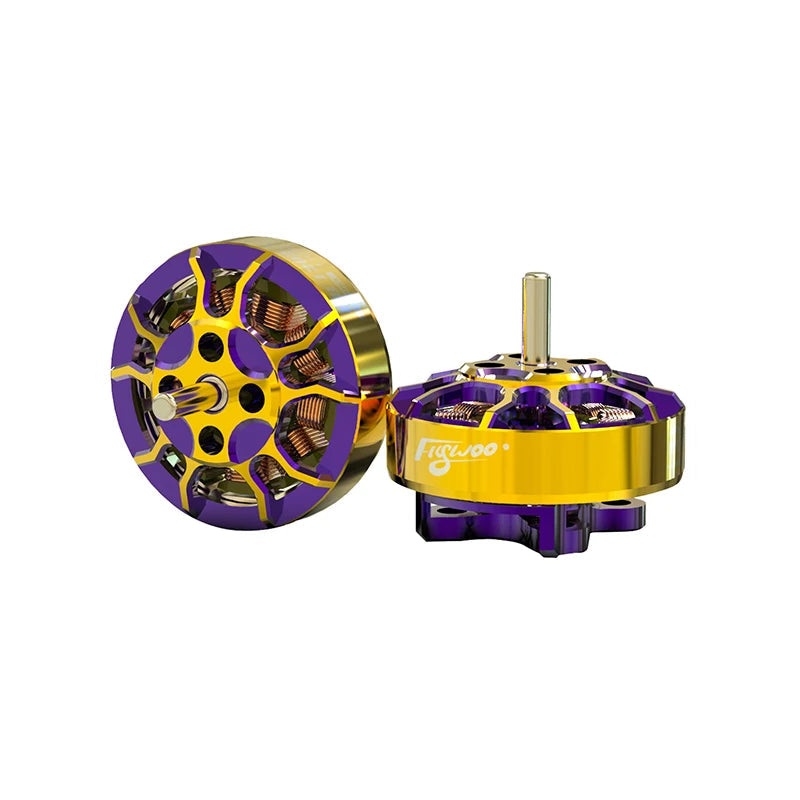 Flywoo ROBO 1202.5 11500kv 1S 2S Brushless FPV Motor Gold/Purple (New Version) 1Pc