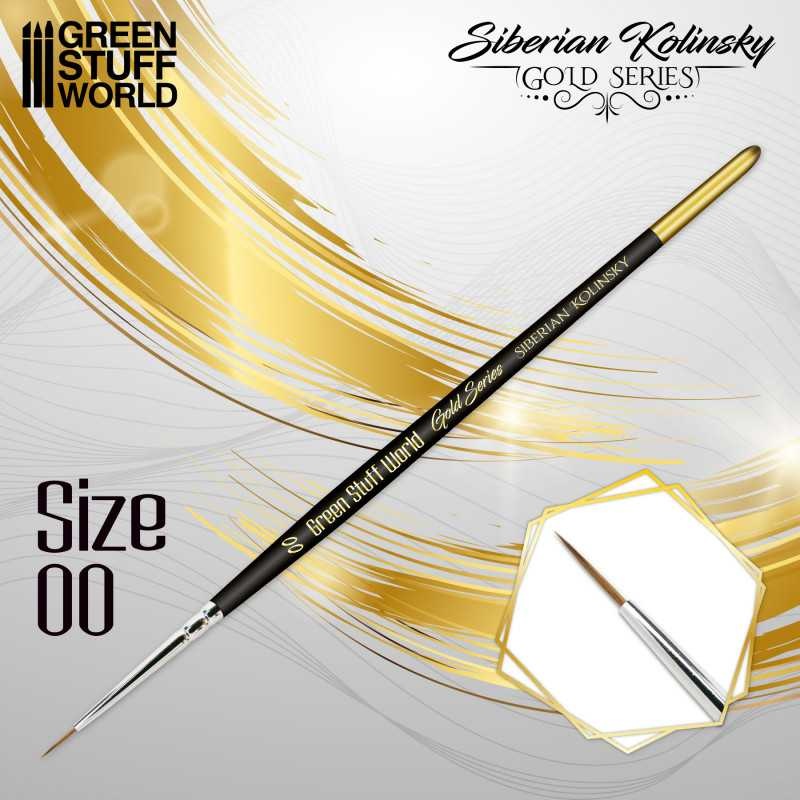 GREEN STUFF WORLD GOLD SERIES Siberian Kolinsky Brush – Size 00