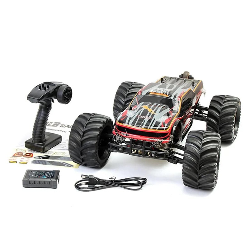 JLB Racing 11101 1:10 4WD 2.4Ghz 90+km/h Splashproof Flip Brushless Off-road Monster RC Car – RTR Orange