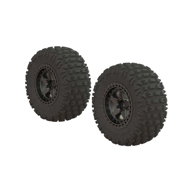 ARA550087 Dboots ‘Fortress SC’ Tire Set Glued Gun Metal (2)