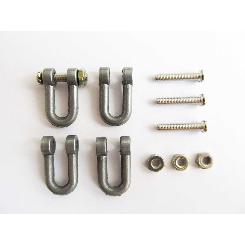 US STOCK Mato Spare Part German Tiger I RC 1/16 Scale Radio Controlled Tank Metal Tow Shackles With Screws MT072