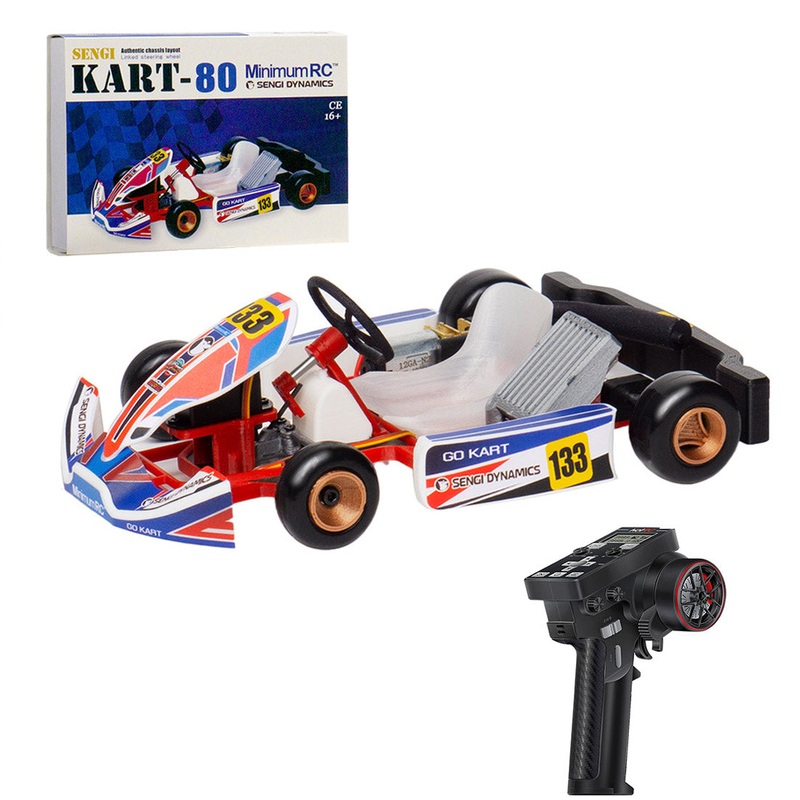 Sengi Kart-80 Mini RC Kart Build Your Own 1/32 Go-Kart Full Set with 1 Battery