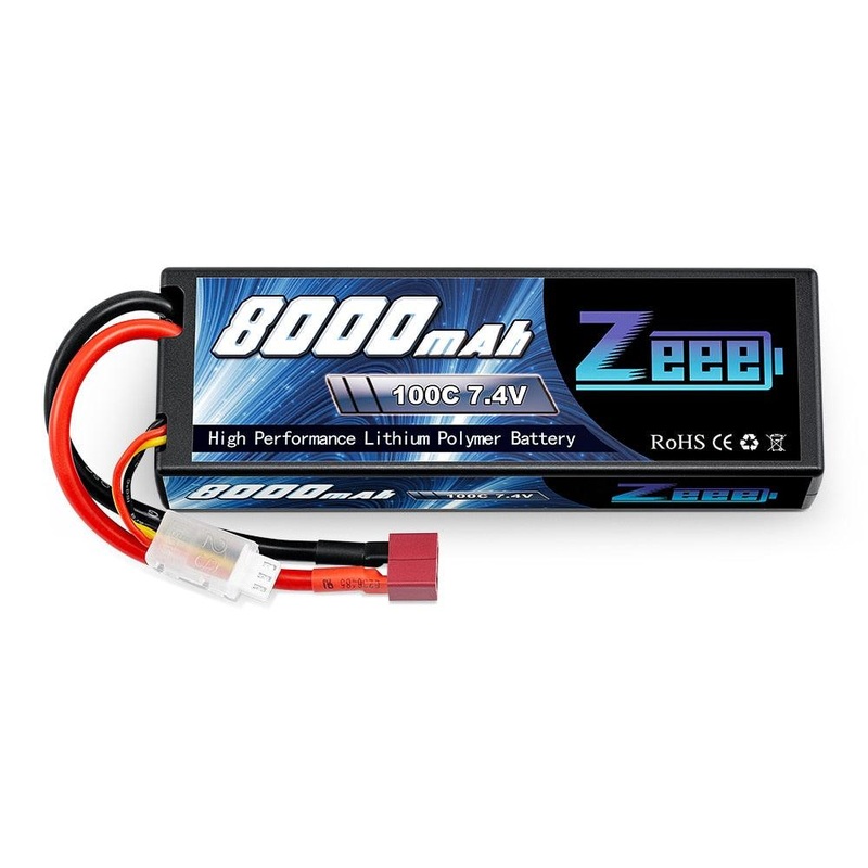 Zeee 2S Lipo Battery 7.4V 100C 8000mAh – Hardcase RC Battery Charger Deans Plug for RC Car Truck Boat Helicopter FPV RACING Deans Plug China