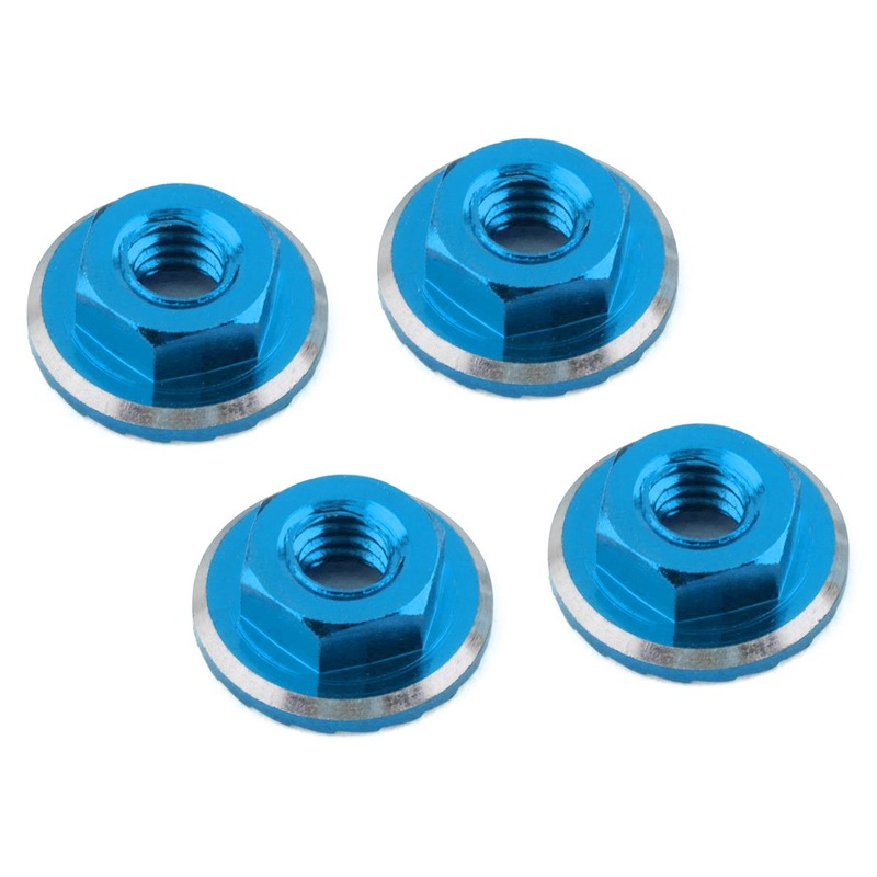 1UP80511 1UP Racing Lockdown UltraLite 4mm Serrated Wheel Nuts (Bright Blue) (4)