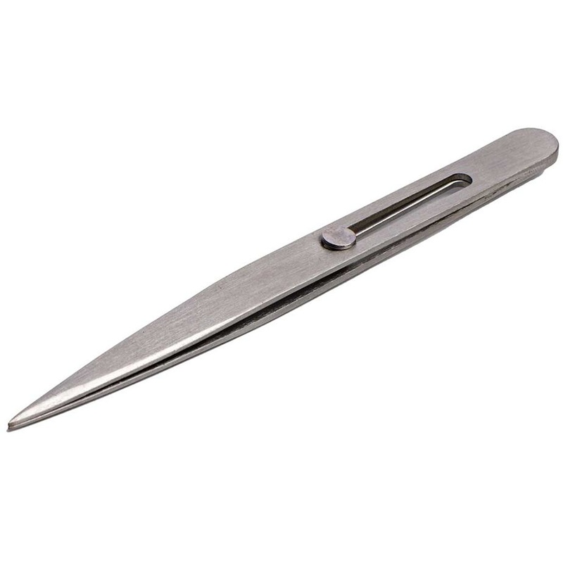 Tweezer, 4.75″ Point Slide Lock Stainless Steel