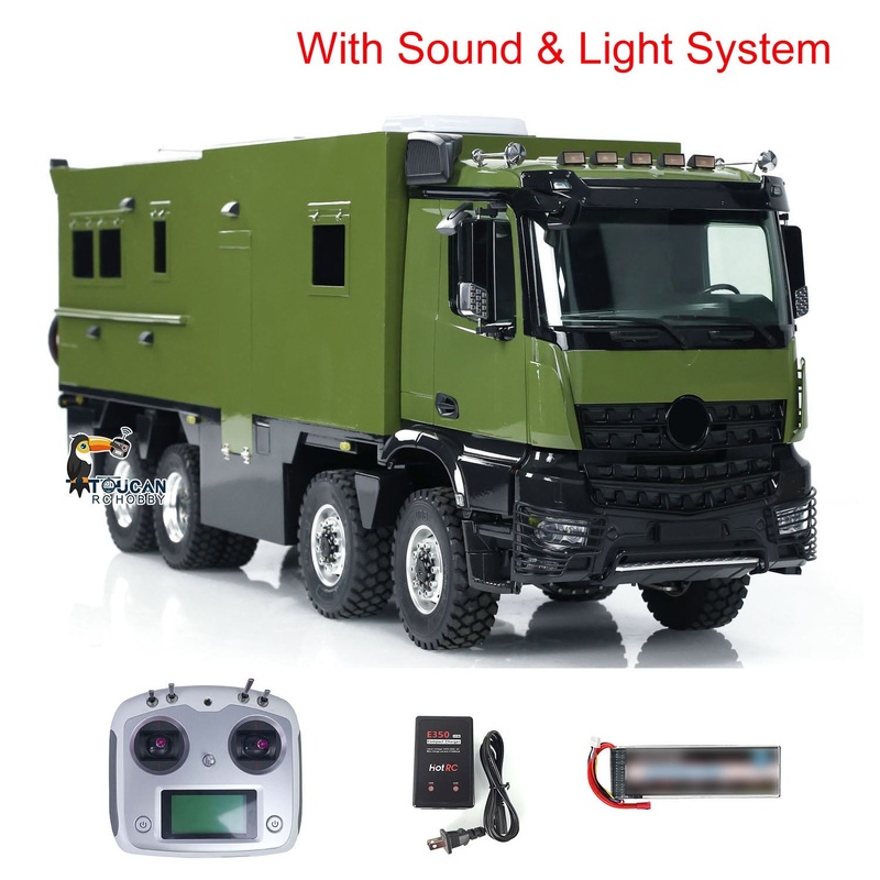 1/14 8×8 Metal Chassis RC Recreational Vehicle Remote Control Touring Cars Simulation Hobby Model Painted Assembled