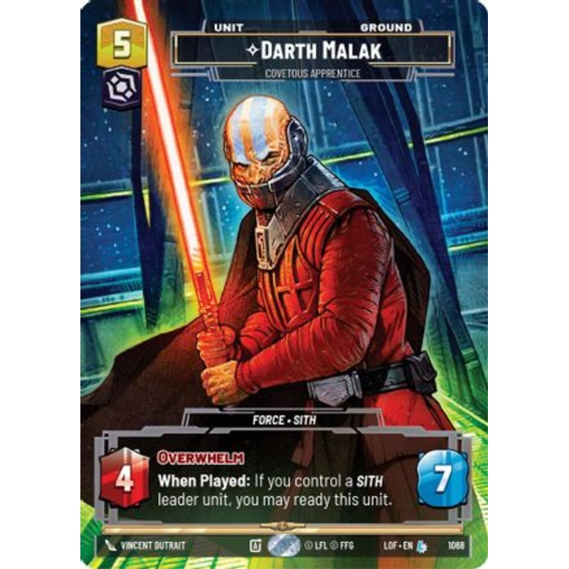 Darth Malak – Covetous Apprentice (Prestige) (1068) – Legends of the Force Near Mint