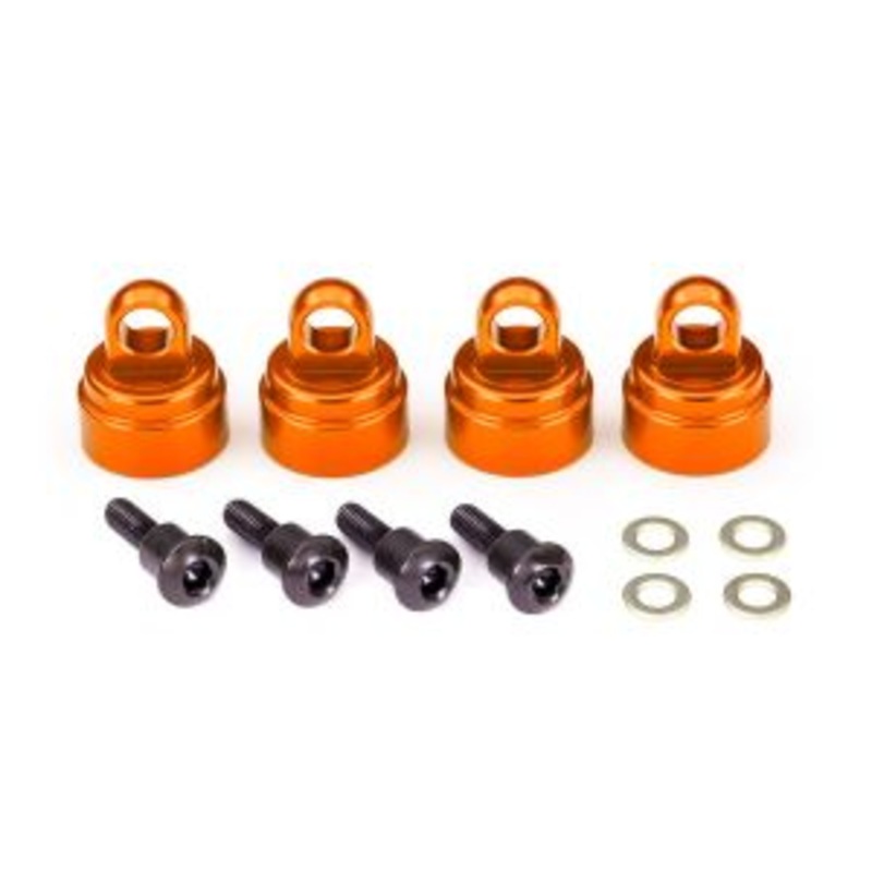 3767T Shock caps, aluminum (orange-an