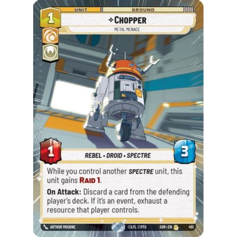 Chopper – Metal Menace (Hyperspace) (451) – Spark of Rebellion Foil