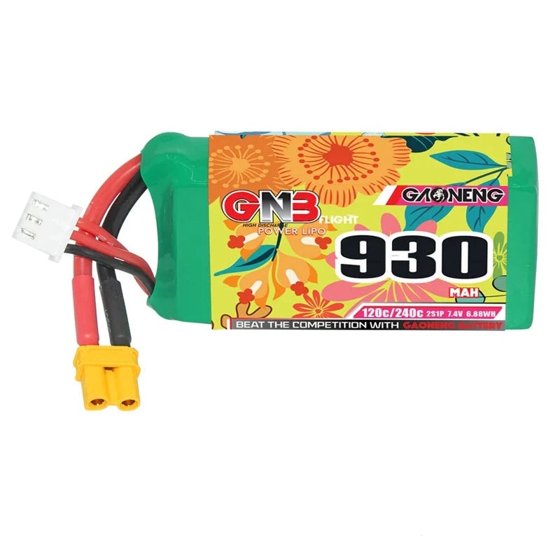 GaoNeng GNB 2S/3S/4S/6S 930mAh 120C/240C Lipo Battery For FPV Drone With XT30 Plug Battery 2PCS 6S 22.2V
