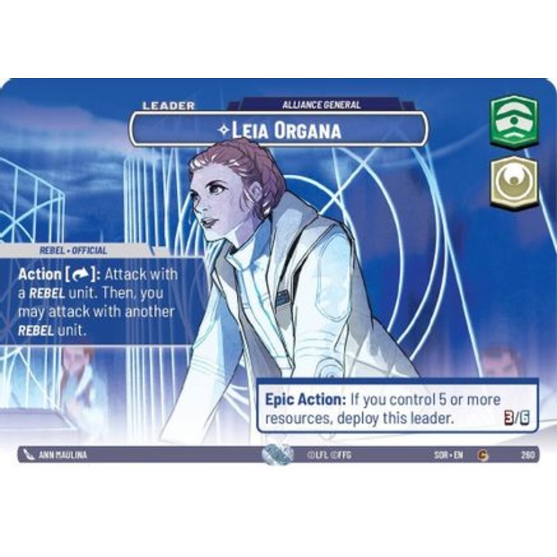 Leia Organa – Alliance General (Showcase) (260) – Spark of Rebellion Foil