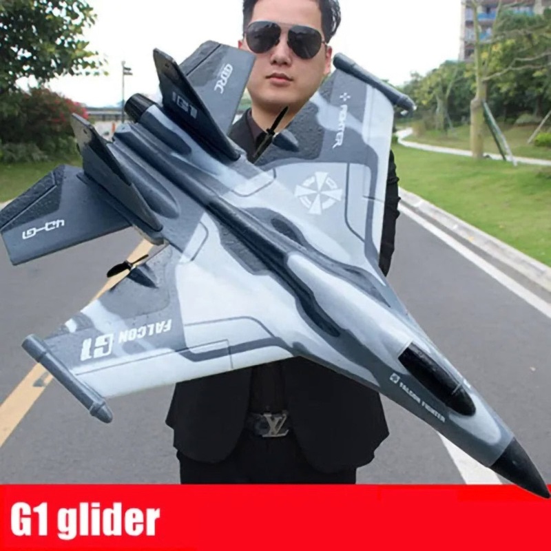 RC283 RC Airplane – Profesional 3 Channel  G1 Drone Glider Beginner RC Aircraft Remote Control Hand Throwing Plane Foam Electric Outdoor Airplane white